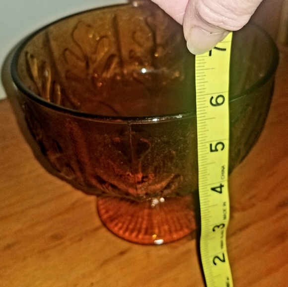 1978 FTD, LLC amber glass compote - Picture 2 of 4